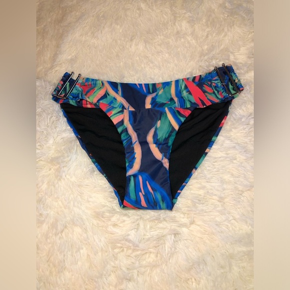 VENUS Blue Black and Green Bikini Bottom bottoms size 6 NWOT - Picture 1 of 11